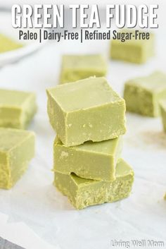 green tea fudge pale, dairy - free, refried sugar - free treats