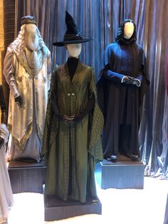 the wizard costumes are on display at the museum