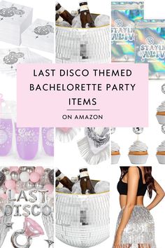 the last disco themed bachelor party items are on amazon and it's all in pink