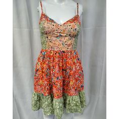 Anthropologie Women's Multicolor Dress/Mini Size Xs Sku 3591 Offers A Floral Design All Around And Patched Like Design. Made Of Shell, Cotton, And Modal Material. Measurements Are Bust 30", Waist 26", And Length 31". Pre-Owned, Unused, And Still With Tags. Excellent Condition. This Item Has Been Cleaned, Sanitized And Deodorized. Features: Dress/Mini Size: Womens Xs Condition: Pre-Owned Good Bohemian Multicolor A-line Mini Dress, Multicolor V-neck Mini Dress With Vibrant Print, Multicolor Boho Print V-neck Mini Dress, Orange Floral Print V-neck Mini Dress, Bohemian V-neck Mini Dress With Vibrant Print, Multicolor Dress, Anthropologie Dresses, Dress Mini, Color Orange