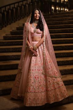 Rhea Conkshell in our Amna Lehenga Satin Lehenga, Velvet Lehenga, Sabyasachi Lehenga, Pakistani Designer Clothes, Pakistani Wedding Dress, Lehenga Online, Net Lehenga, Pink Lehenga, Ghagra Choli