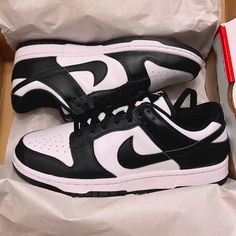 Nike Dunk Low Leather Sneaker Brand New With Original Packaging. Never Worn. Purchased Directly Through Nike App. Mens Size 7.5/ Women Size 9/ Eu 40.5/ Jp 25.5 Cm Authentic, Order Confirmation Screenshot Is Attached. Dunk Low Panda, Nike App, Panda Dunks, Pretty Shoes Sneakers, Fashion Footwear, Nike Air Huarache, Nike Dunk Low, Sneaker Brands, Pretty Shoes