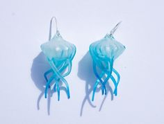 Inspiration: Jellyfish Crafting: 3D printed, then painted and coated. Material: resin lightweight. Each one is hand-painted and unique. Made to order. Please allow time for crafting. Biology Scientist, Deep Sea Creature, Jellyfish Earrings, Earrings Edgy, Scientist Gifts, Art Statement, Deep Sea Creatures, Edgy Jewelry, Funky Earrings