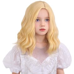 PRICES MAY VARY. 1.Color:Blonde.(Tip: Slightly color difference between different monitors). 2.Length:33cm/ 12inches. (Tip:Measured From "Crown to End"). 3.Hair Material:Heat-resistant synthetic fiber, restyle the wig below 130 degree centigrade. Density-150%, very close to your own hair, super soft and comfortable. 4.Adjustable Cap:Average size-20 inches, the size could be adjusted to 19"-21".Two adjustment straps inside the wig, which can be intertwined to a fixed position to fit most head size. 5.Easy to Wear:Shake the wig and wear it,style it with your finger or a comb and hair spray. You can wear it in seconds, saving you more time. 6.Many Uses and Occasion:You can wear it to wherever you want to go, go to work in the company, go out on holidays, and go to wedding parties. It is the b Wigs For Kids, Blonde Hair Wigs, Blonde Tips, Golden Blonde Hair, Blonde Wigs, Golden Blonde, Hair Spray, Hair Cream, Wedding Parties