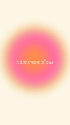 an orange and pink circle with the words new era time on it