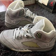 Worn Once! Pristine Condition/No Defects Whatsoever/Original Box/Size 8.5 Jordan Shoes Men, Jordan Grey, Jordan 5, Jordans For Men, 5 S, Jordan Retro, Shoes Men, Jordan Shoes, Mens Shoes Sneakers