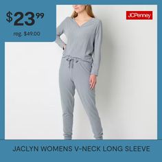 Get cozy for bedtime in this Jaclyn women's 2-piece pajama set. Made from a soft plaid knit fabric, it includes a crew neck long-sleeve t-shirt and matching drawstring pants with slip pockets. # Pieces In Set: 31st Piece Description: Top1st Piece Apparel Length: 29 Inches1st Piece Fabric: Knit1st Piece Fiber Content: 95% Polyester, 5% Spandex1st Piece Care: Machine Wash, Tumble Dry2nd Piece Description: Pants2nd Piece Closure Type: Drawstring2nd Piece Inseam: 29 In2nd Piece Apparel Length: 29 I… Pajama Sets, Drawstring Pants, Getting Cozy, 2 Piece, Pajama Set, Knit Fabric, Knitted Fabric, Long Sleeve Tshirt, Pajamas