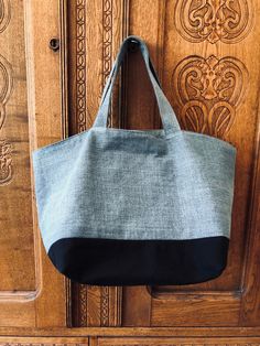 I specialize in taking everyday materials and creating something beautiful and purposeful. Clean lines and classic designs are the hallmark of my products. Denim Projects, Diy Bags Purses, Market Tote, Denim Bag, Clothes Crafts, Something Beautiful, Diy Bag, Grocery Bag, Drawstring Bag