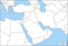 blank map of the middle east