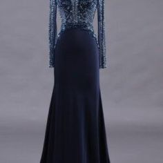 Mothers of the Wedding Formal Dresses, Mother of Groom Evening Gowns Blue Velvet Evening Gown, Blue Evening Gowns, Long Sleeve Evening Gowns, Couture Looks, Long Sleeve Dress Formal, Groom Dresses, Long Sleeve Evening Dresses, Pageant Gowns, Wedding Formal