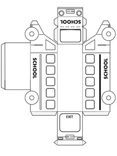 an image of a drawing of a car's engine and control panel, with the words school on it