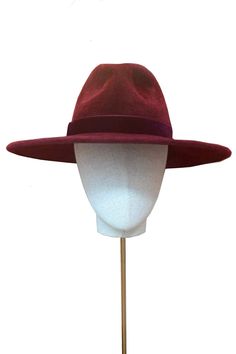 Velvet Trimmed Fedora Hat Suzannah London, Wine Colour, Vintage Style Hat, Felt Headband, Jane Taylor, Alpaca Farm, London Boutique, Velvet Headband, Cowboy Style