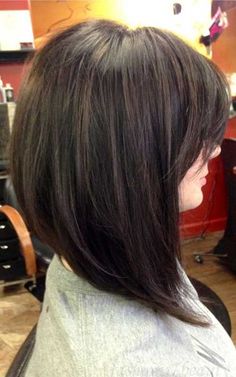 Thick Side Bangs Medium Hair, Layered Bob Hairstyles With Side Bangs, Medium Asymmetrical Hairstyles, Bob Lung, Bob Hairs, Long Angled Bob, Hair 2016, Long Bobs, Angled Bob Hairstyles