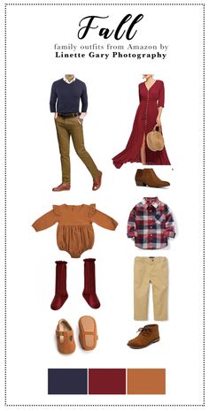 Fall Family Outfits from Amazon - linettegary.com Burgundy Fall Family Pictures, Fall Family Photos Color Scheme Burgundy, Family Photos What To Wear, Fam Photos, Winter Family Photos