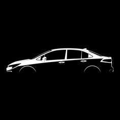 the silhouette of a car on a black background