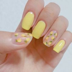 P I N // Kee_ah_ruh ✩ Lemon Nails, Nails Shape, Yellow Nail Art, Pastel Cupcakes, Yellow Nails Design, Diy Summer