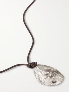 ALIGHIERI リサイクルシルバー＆レザー ネックレス | NET-A-PORTER Recycled Necklaces, Sterling Necklaces, Recycled Silver, Cord Necklace, Recycled Sterling Silver, Leather Necklace, Silver Pendant Necklace, Leather Cord, Net A Porter