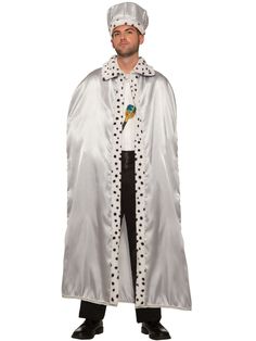 King Cape, King Crowns, Royal Cape, Magician Costume, Silver Cape, Royal Costume, Silver King, King Costume, King Crown