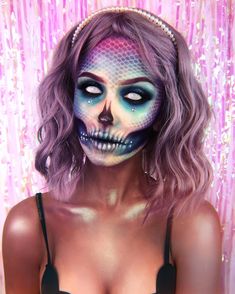 Makeup | mermaid makeup | makeup inspiration | art | artistic makeup | mermaid | skull | skull makeup | Fun | beauty Skeleton Mermaid Makeup, Mermaid Skull Makeup, Zombie Mermaid Makeup, Disney Horror Makeup, Scary Mermaid Makeup, Halloween Makeup Mermaid, Glitter Skull Makeup, Siren Makeup Mermaid, Mermaid Halloween Makeup