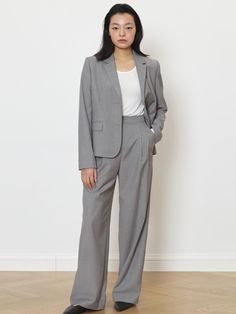 Composition : Shell: Polyester 60%, Rayon 40%, Lining: Polyester 52%, Viscos 48%Country of Origin : Republic of Korea Office Fits, Tailored Jacket, Gray Jacket, Composition, Jackets & Coats, Blazer, The Originals, Clothes For Women, Grey