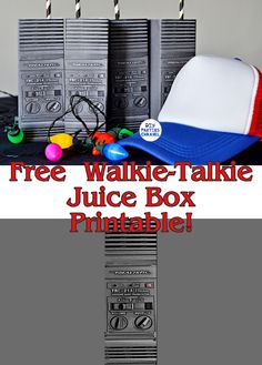 an image of a juicing box with the words free waikie talkie juice box printable