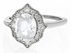 2.58ct Oval And 0.41ctw Round White Zircon Rhodium Over Sterling Silver Ring. Measures Approximately 0.51"L x 0.57"W. Not sizeable. Accent stones primarily zircon. Cz Jewelry, Sterling Silver Ring, Silver Ring, Sterling Silver Rings, Silver Rings, Engagement Rings, Sterling Silver, Ring, Stone