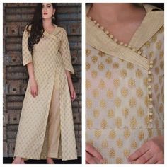 Designs For Kurtis, Neck Patterns, Silk Kurti Designs, Indian Kurti Designs, New Kurti Designs