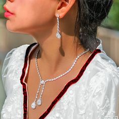 Complete your wedding look with this elegant Bridal Necklace and Earring Jewelry Set. The set is designed to add a touch of sophistication and style to your bridal ensemble, making you shine on your special day.
– This bridal a plus cubic zirconia gemstone necklace set is perfect for adding elegance to any bridal ensemble.– Made with high-quality materials, this set includes a stunning necklace and matching earrings for a complete look.– Perfect for pageant, bridal, bridesmaid, prom, quinceañer Prom Jewelry Sets, Wedding Look, Cubic Zirconia Necklace, Prom Jewelry, Cubic Zirconia Jewelry, Earring Jewelry, Stunning Necklace, Shine On, Wedding Jewelry Sets