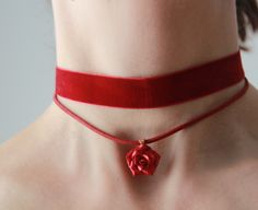 "Wide choker necklace with handmade rose. The rose is made of polymer clay. Each petal made by hand. Rose about 15 mm/ 0,6\" across. Metal bail in silver color (Bails hole 5*4 mm/ 0,2*0,16 inch). Length of necklace is adjustable: 10-12 inches/ 25,4 - 30,5 cm 11-13 inches/ 28-33 cm 12-14 inches/ 30.5- 35.5 cm 13-15 inches/ 33-38 cm 14-16 inches/ 35.5 cm-40.5 cm 15-17 inches/ 38,1 cm- 43,2 cm 16-18 inches/ 40.6 cm- 45.7 cm 17-19 inches/ 43 cm - 48 cm 18-20 inches 19-21 inches Width of ribbon 20 mm Adjustable Choker For Valentine's Day, Party Choker Necklace With Rose Design, Adjustable Rose Design Necklaces For Party, Adjustable Rose Design Necklace For Party, Adjustable Rose Choker Necklace, Red Choker For Valentine's Day, Adjustable Rose Red Jewelry For Valentine's Day, Rose Design Choker Necklace, Rose Jewelry For Valentine's Day Party