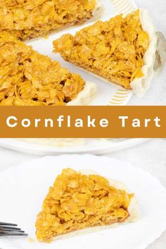 a piece of cornflake tart on a plate