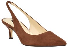 PRICES MAY VARY. Stay fashionable, in the Nataly slingback dress pumps. It features a kitten heel, paired with a pointy toe. The Nataly pump will elevate any outfit. Founded in 1978, Nine West empowers women to take on the world in style, from day to night. Pointed Toe Slip on Closure 1.97" Heel Height Brown Shoes, Synthetic Rubber, Pump Dress, Brown Shoe, Kitten Heel, Pharmacy Gifts, Nine West, Women Empowerment, Special Features