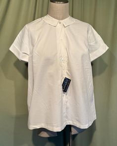 Vintage White Blouse, White Collared Shirt, Early 60s, Maternity Blouse, Smock Top, Vintage Blouse, Blouse Vintage, Collar Shirts, Womens Clothing Tops