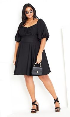 Women's Plus Size Sexy Tie Empire Ginger Dress Plus Size Wedding Guest Dress, Plus Size Black Dress, Plus Size Black Dresses, Lover Dress, Ring Ceremony, Dresses Date Night, Jumpsuit Chic, Black Strappy Heels, Empire Waistline