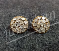 Brand- Jai Kishan Jewellers Item- 925 Sterling Silver Polki Pave Diamond Stud Earring Diamond- Polki & Pave Diamond Earring color- Gold Type- Earring Manufacturing- India Information We are manufacturing all kinds of jewelry. If you have any queries please contact us. We are Happy To Help You. Traditional Silver Cluster Earrings For Anniversary, Traditional Round Cluster Earrings As Gift, Silver Round Hand Set Cluster Earrings, Silver Round Hand-set Cluster Earrings, Silver Hand-set Round Cluster Earrings, Traditional Silver Cluster Earrings As Gift, Handmade Round Cluster Earrings For Anniversary, Hand Set Silver Cluster Earrings As Gift, Silver Hallmarked Round Cluster Earrings