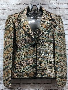 Nina Ricci VTG multicolor metalic brocade floral paisley jacket womens sz m by anabananajewelryinc on Etsy Paisley Jacket, Simple Black Dress, Jewel Tone Colors, Chanel Jacket, Paisley Print, Women's Blazer, Paisley, Black Dress, Bathing Beauties