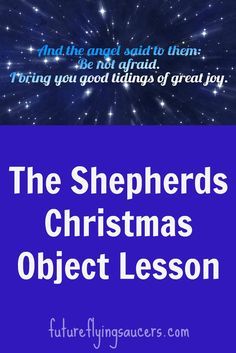 the shepherd's christmas object lesson for children to learn how to read and write