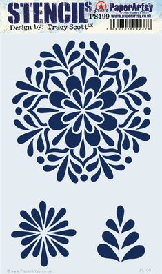 the stencil design is shown in blue