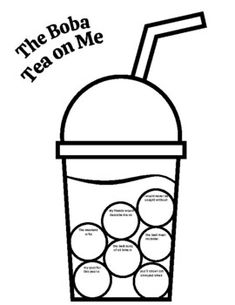 the boba tea on me coloring page