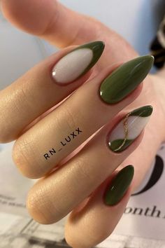 "Elevate your winter style with classy green nails! Rich emeralds and muted olive tones bring a touch of sophistication and warmth to your manicure. Perfect for any winter occasion, these nails beautifully complement the season's natural beauty while showcasing your elegant taste!"