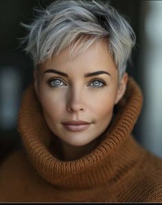 Red Pixie Haircut, Short Blonde Pixie, Edgy Short Haircuts, Crop Haircut, Chic Short Hair, Short Hairstyles Fine, Blonde Pixie Hair, Cute Short Haircuts