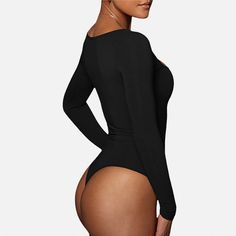 Super skin-friendly. stretchy for comfort. Snap closure Square neck bodysuit with a square neckline. Prefect to wear with shorts. jeans. pants. skirts. high heels. boots and etc. Make you sexy. fashionable. elegant. This square neck bodysuit for women match with for any occasion.