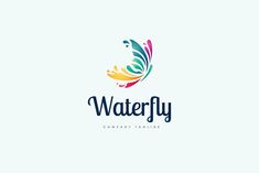 the logo for waterfly, a company that sells products to people who are in need of