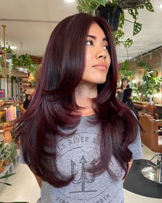 Click for More ➡️ | Save for Later ❤️  Looking to refresh your look with a touch of sophistication and edge? Burgundy hair color might be the perfect choice! This rich, multifaceted shade offers endless possibilities for all hair types and skin tones. From deep wine to vibrant raspberry, there's a burgundy hue that will enhance your features and suit your personality.   Whether you have natural hair, blonde, black hair, or are a brunette, discover the best burgundy hair color ideas for any season. Visit our website for more inspiration and tips on achieving your perfect burgundy look!   #BurgundyHair #HairColorIdeas #HairstyleInspiration  18. Layered Plum Perfection - Burgundy Hair Color Ideas for Women Burgundy Hair Colors, Plum Red Hair, Burgundy Hair With Highlights, Burgundy Hair Color Ideas, Deep Burgundy Hair, Purple Black Hair, Raspberry Hair, Dark Burgundy Hair, Burgundy Hair Dye