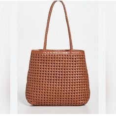 Bembien Olivia Tote Bag Shoulder Woven Braided Brown Leather Knotted Caramel In Good Condition - Does Have Some Minor Wear Shown In Photos But Otherwise In Good Condition Braids With Weave, Caramel Color, Bag Shoulder, Womens Tote Bags, Brown Leather, Caramel, Braids, Tote Bag, Leather