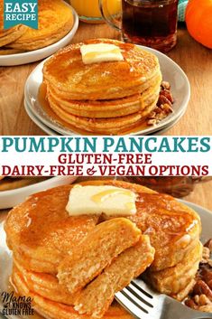 pumpkin pancakes gluten - free dairy - free and vegan options for breakfast