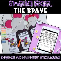 an ipad with the text sheila race, the brave on it and two mouses