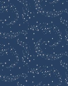 a blue background with white stars in the night sky, all against a dark blue background