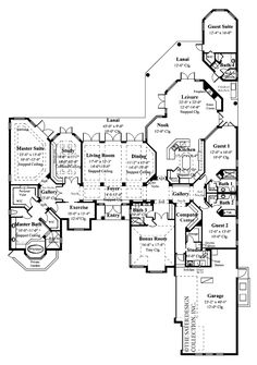 the floor plan for this luxury home, which is very large and has lots of rooms