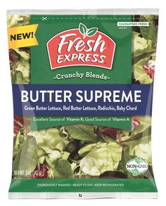 fresh express crunchy blends butter supreme with green lettuce and red lettuce