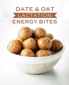 Date & Oat Lactation Energy Bites (Vegan) Breastfeeding Snacks, Oat Recipes, Lactose Free Diet, Lactation Cookies, Recipes Vegan, Energy Bites